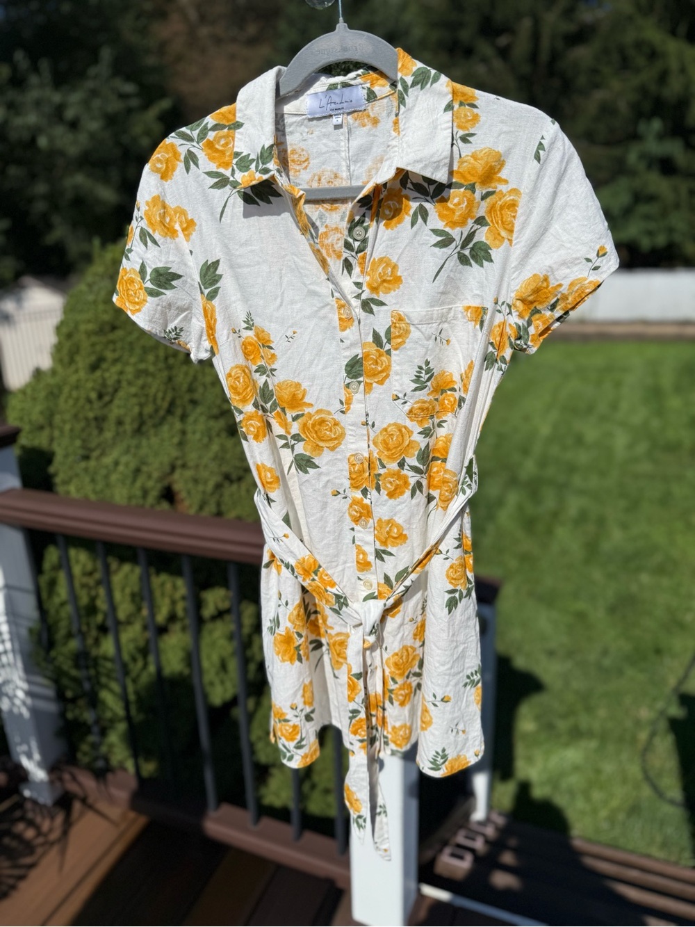 L'ACADEMIE The Kendra Dress in Yellow Rose, sz Small